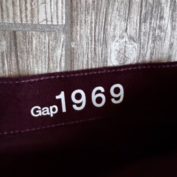 Gap Corduroy Pants‎ Womens 28 Burgundy Legging Jeans 1969 Skinny Slim Stretch - Picture 5 of 6